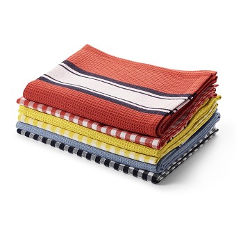 Theedoeken, set van 2, eco-katoen, indigo blue